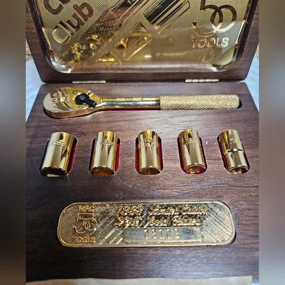 1988 Limited Edition MAC 50 Tools 24K Gold Plated 6pc Ratchet Socket Set - Picture 5 of 16